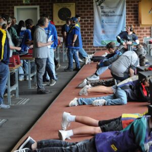 In der Schiessanlage war ein gute, aber geordnete Stimmung 
